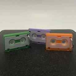 Micro Cassette Fidget Keychain