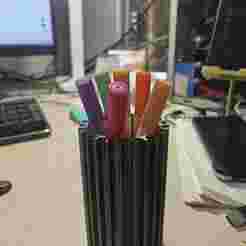 Pencil stand in the shape of a sun