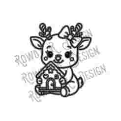Reindeer With Gingerbread House Freshie STL File