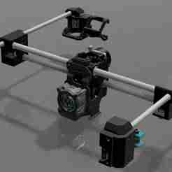 Retro Glide v3 Flange Bearing Gantry for the Creality K1 series