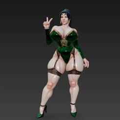 SEXY BUSTY MILF Sailor Moon green NSFW CURVY BBW GIRL