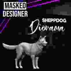 SHEEPDOG FIGURE DIORAMA