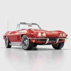 Single STL Chevrolet Corvette C2 Sting Ray Convertible - drift car, peugeot, unreal engine car, autonomous car, lamborghini, monster truck, zbrush car, blender car 3D Model