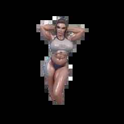 Strong Curves - Muscular Fitness Girl Pose (FDM Ready)