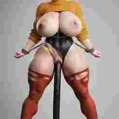 Thicc Velma on long dildo - NSFW 3D Model STL Fan Art