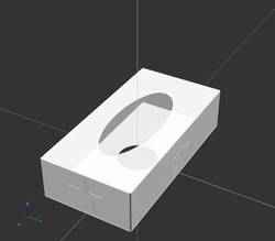 Kağıt mendil kutusu için kapak (227x113x54 mm), yuvalanabilir kutu