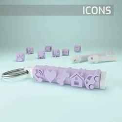 Fidget isim anahtarlık spinner - Simgeler paketi