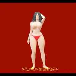 4X HALF NAKED TOPLESS REALISTIC CURVY FKK EROTIC SEXY GIRL WITH 2 DIFFERENT HAIRSTYLES W/WO SUNGLASSES