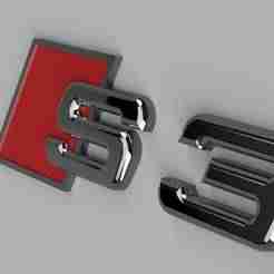 Audi S3 8L logo - 3D printable badge (STL)