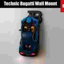 Brick Technic Bugatti Chiron Wall Mount