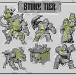 Bundle 6 models - Horde of high-detail undead miniatures - D&D - Knights - Wargaming - Undead - Miniature - Dwarf - Amalgam - Hound - Knight - Table - Wizard