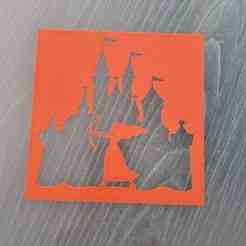 chateau disney rebelle stencil