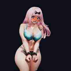 Chika Fujiwara blushing and in Handcuffs - Kaguya-sama: Love is War  Figurine