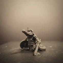 Crocodile Warrior Miniature(Supportless, FDM Friendly)