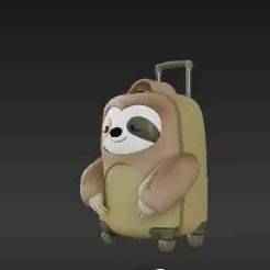 Cute Fuzzy Sloth Desk Companion – Unique Travel-Inspired Decor STL