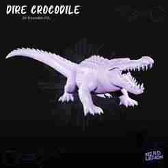 Dire Crocodile - D&D 3D Model (Dungeons and Dragons)