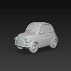 Fiat 500 v2 – Modelo 3D de Auto Clásico Compacto para Impresión 3D