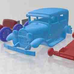 Ford Model A Tudor 1929 – STL Car Model with Separate Parts