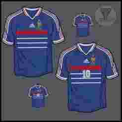FRANCE 98/99 T-SHIRT DECORATION INCLUDES KEYCHAIN (ZIDANE) (WITHOUT AMS)