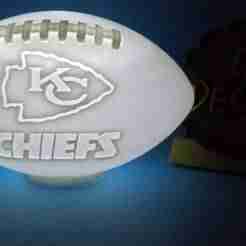 Kansas City Chiefs Jones Mahomes Kelce 3D NFL Football Light