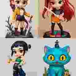 Mega Pack Qposket - Rumi, Mira, Zoey & Derpy Tiger - K-Pop Demon Hunters