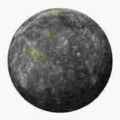 Mercury – Terrestrial Inner Planet 3D Model with Cratered Surface for Education, Visualization & 3D Printing
