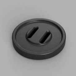 Slotted uniform button 30mm