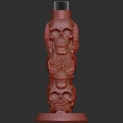 The Three Wise Skulls Pipe