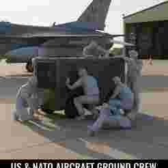 US and Nato Aircraft Maintenance Ground Crew -  Any Scale - 12 poses PLUS Ground Power Unit, Figures 1/35 or any scale via slicer software