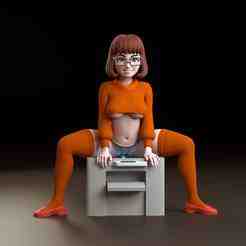 Velma on the scanner - SFW and NSFW