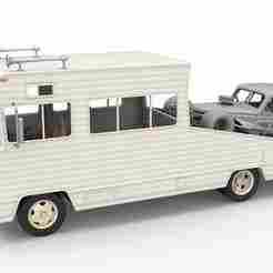 Vintage Transporter truck for Race car Version 7 Scale 1:25