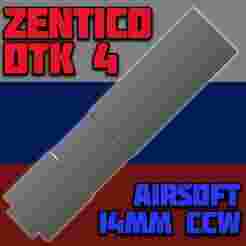 ZENTICO DTK-4 Suppressor 14mm CCW (Airsoft Use Only)