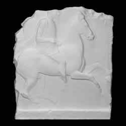 Grave stele figuring a horse rider