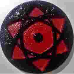 Sasuke's mangekyo sharingan eye for Keychain or Pendant