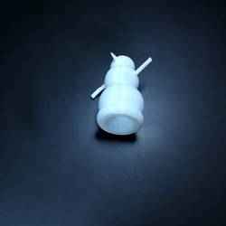 Snowman that spins on bearings.