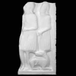 Two Shepherds with a Dog