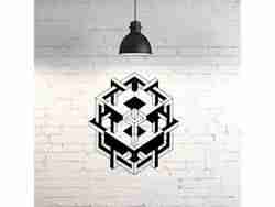 Optik kare duvar heykeli 2D