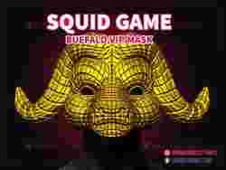 Squid Game Maske - Cosplay için Squid Game Buffalo Vip Maske