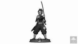 ŞEYTAN AVCISI TANJIRO KAMADO HEYKELİ