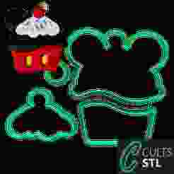 CORTADORES CUP CAKE MICKEY - 8x8 cm