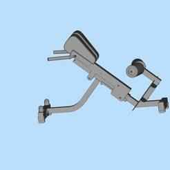 Gym scene model, fitness equipment, muscle training chair, 1/64 scene digital model