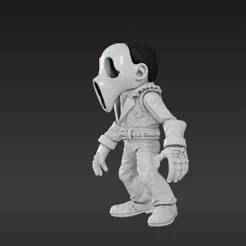 Horror Flexi Masked Figure – Exaggerated Face & Chain-Link Body STL/3MF