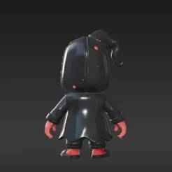 Scary-Cute Flexi Masked Figure – Articulated Limbs & Fidget Design STL/3MF