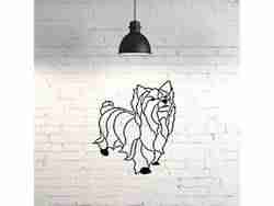 Yorkie köpek duvar heykeli 2D