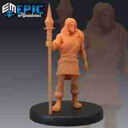 Caveman Spear / Ancient Cave Human / Ancestor of Man / Neanderthal