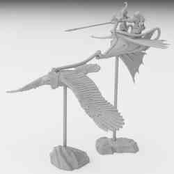 Elven Eagle Chariot Miniature (modular)