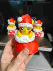 Pikachu in a Christmas Sock_Pose 1 (Normal Sock)(Fanart)