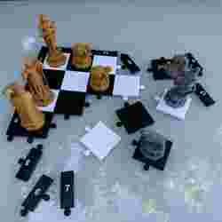 Folding chessboard puzzle