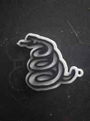 Metallica snake logo keychain