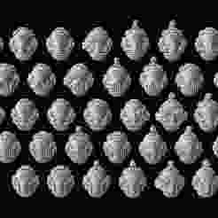 Space Warrior Veteran helmets Set1  Re-Upload